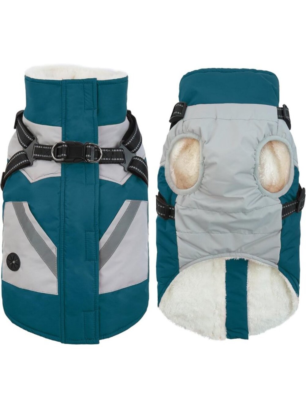 Cozy Dog Winter Jacket for Small Dogs with Built-in Harness - Warm & Stylish
